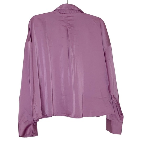 Mauve long sleeve buttoned down blouse. NWT - Picture 4 of 7